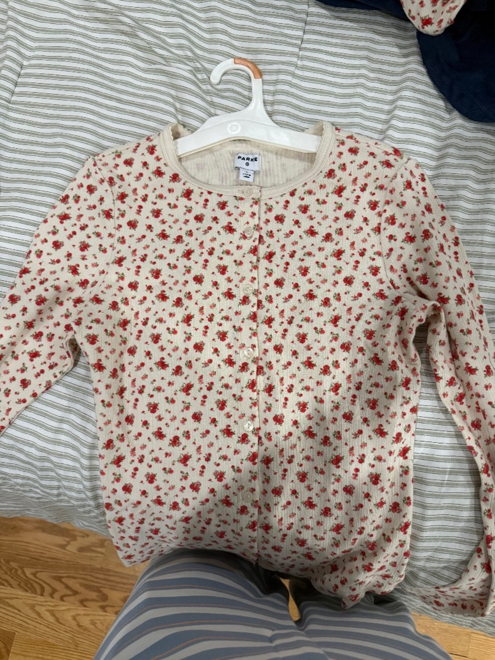 PARKE x target pointelle cardigan size small